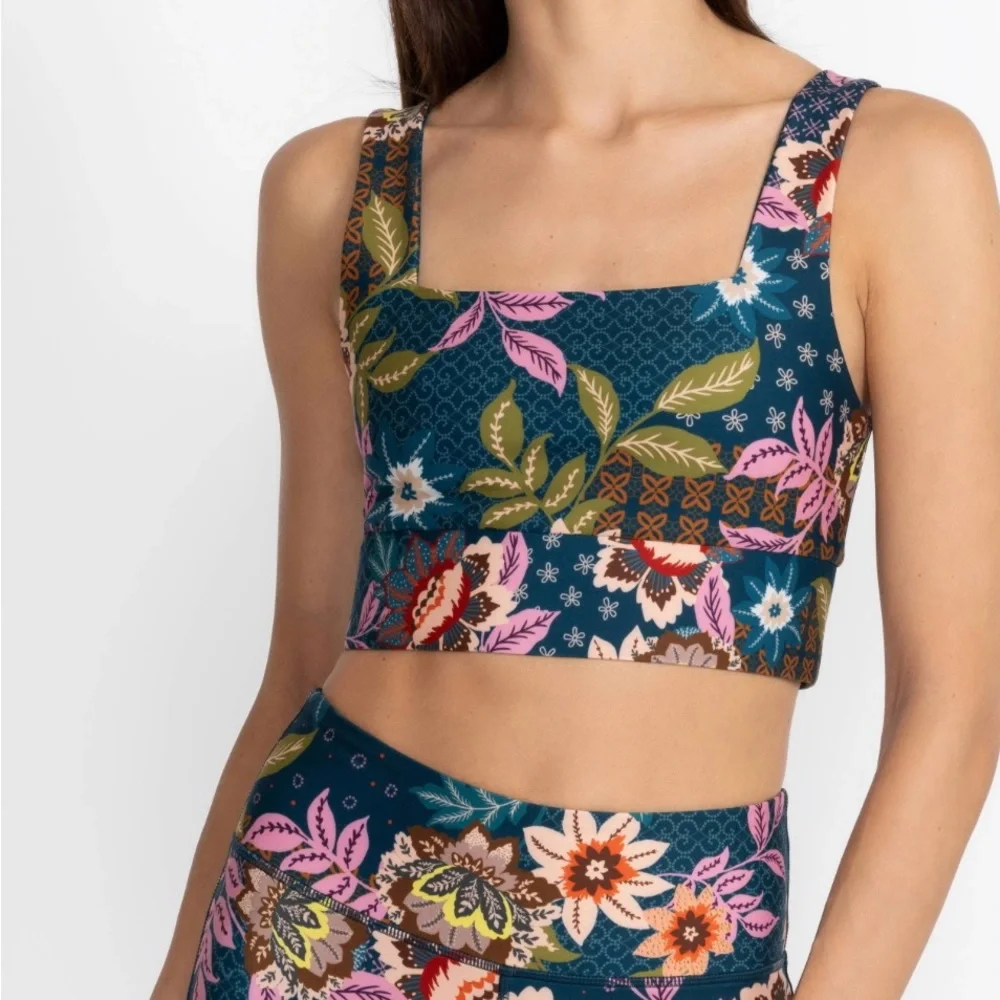 NWT Johnny Was JWLA  Delfino Floral Reversible Sports Bra  L- XLarge - Picture 5 of 8